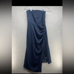 Cushnie Strapless Navy Blue Dress
